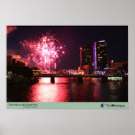Fireworks in Grand Rapids, Michigan Poster