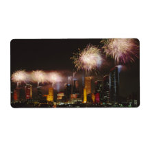 Fireworks in Houston Texas Custom Shipping Label