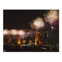 Fireworks in Houston Texas Postcards