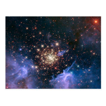 Fireworks in Space Post Card