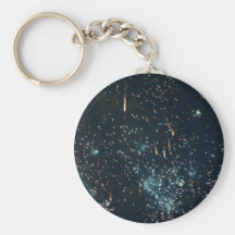 fireworks meteor splash aqua key chain