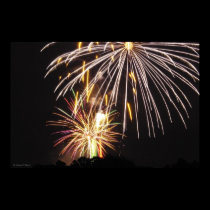 Fireworks Multicolor and Feather posters
