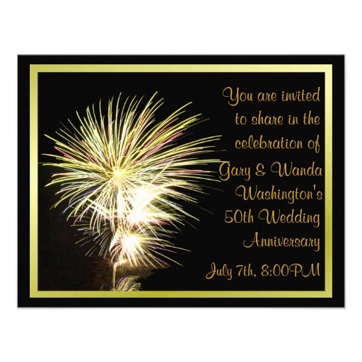 Fireworks Party Invitation (front side)