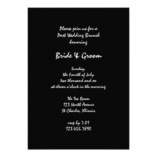 Fireworks Post Wedding Brunch Invitation