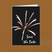 Fireworks Save the Date Announcement cards