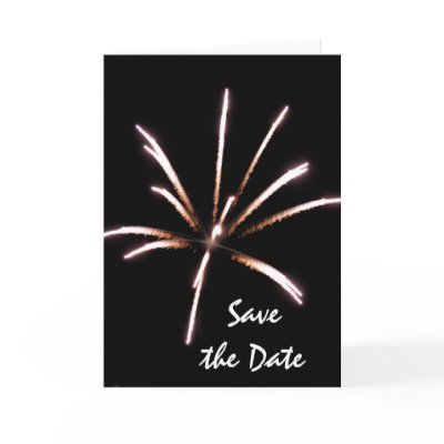 Fireworks Save the Date Announcement Cards by loraseverson