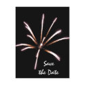 Fireworks Save the Date Announcement postcards