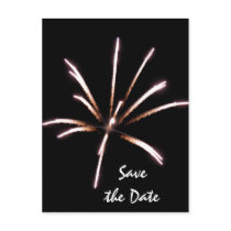Fireworks Save the Date Announcement postcards by loraseverson Fireworks Save the Date Announcement postcards