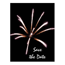 Fireworks Save the Date Announcement Postcard