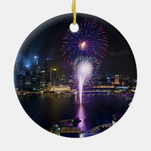 fireworks show in boat quay singapore city skyline double fireworks show in boat quay singapore city skyline double