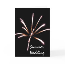 Fireworks Summer Wedding Announcement Greeting Card