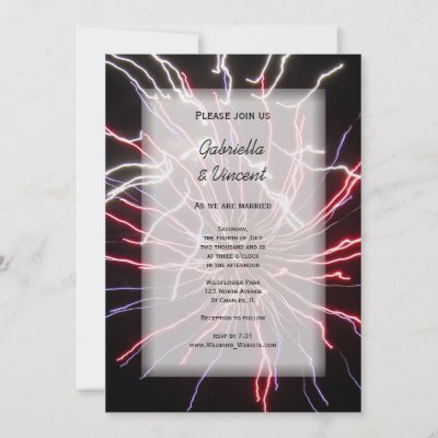 Fireworks Wedding Invitation by loraseverson