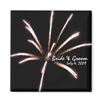 Fireworks Wedding Magnet