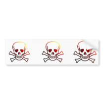 Firey Jolly Roger bumper stickers by NixxysPicks Firey Jolly Roger bumper stickers