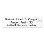 First act of the U.S. Congress, Bumper Sticker