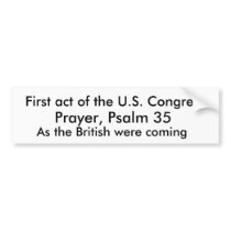 First act of the U.S. Congress, Bumper Sticker