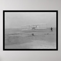 First Airplane Flight, Kitty Hawk 1903 Poster