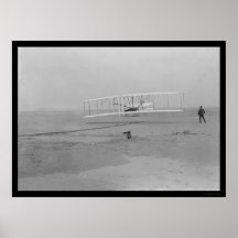 First Airplane Flight, Kitty Hawk 1903 Poster
