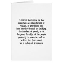 First Amendment cards