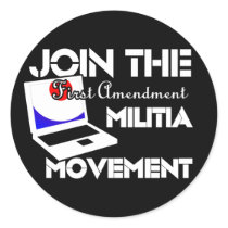 First Amendment Militia stickers by webcarve First Amendment Militia stickers