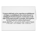 First Amendment of the United States Constitution Greeting Card