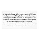 First Amendment of the United States Constitution Personalized Photo Card