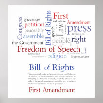 First Amendment Rights - Freedom of Speech Print