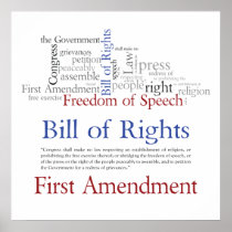 First Amendment Rights - Freedom of Speech Posters