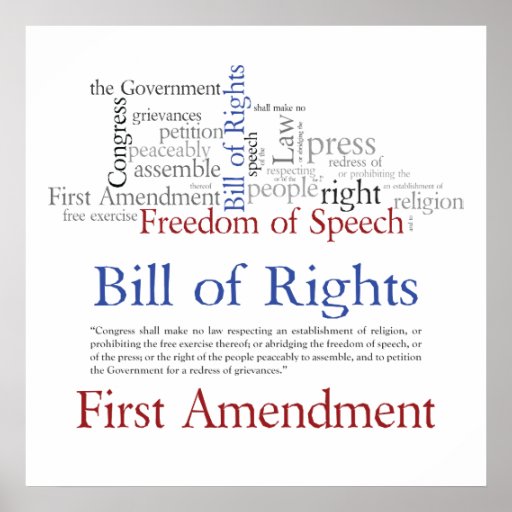 First Amendment Rights Freedom Of Speech Posters Zazzle