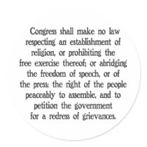 First Amendment stickers