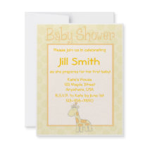 First Baby Shower - Yellow Personalized Invite