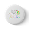 First Baby (Stork) buttons