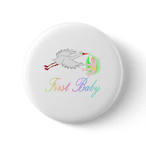 First Baby (Stork) buttons by CelebrationZazzle First Baby (Stork) buttons