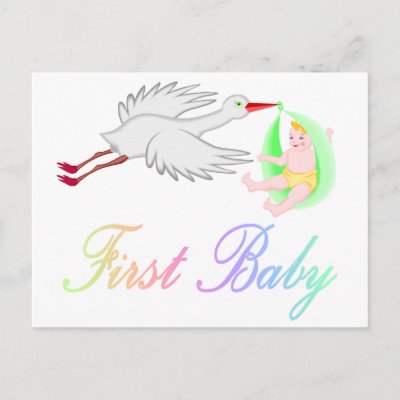 Baby Stork Pictures on First Baby  Stork  Postcards By Celebrationzazzle