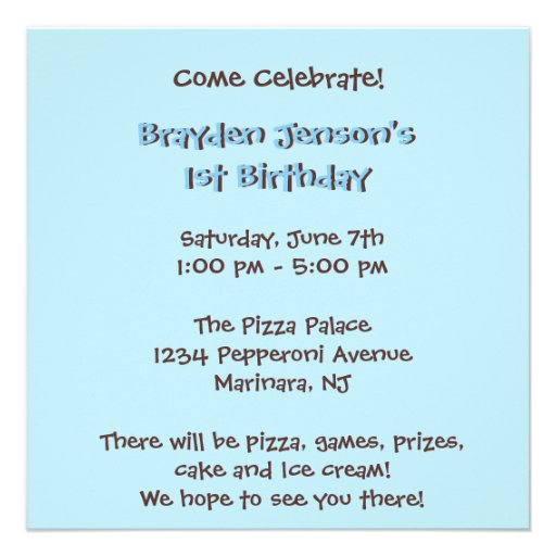 First Birthday Boy : Invitation
