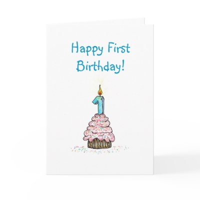 First Birthday Card by pamdicar