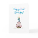 First Birthday Card by pamdicar First Birthday Card