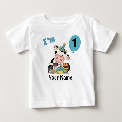 First Birthday Cow T Shirts