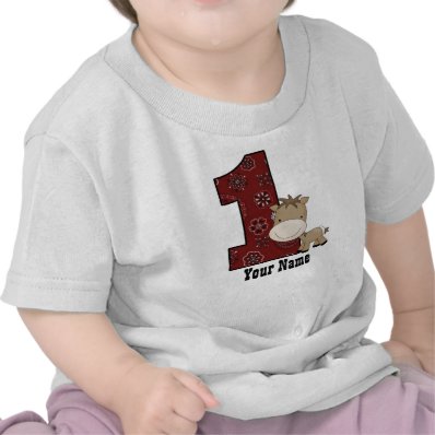 First Birthday Cowboy Horse Tee Shirts