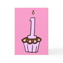 First Birthday Cupcake Party Invitations and Cards