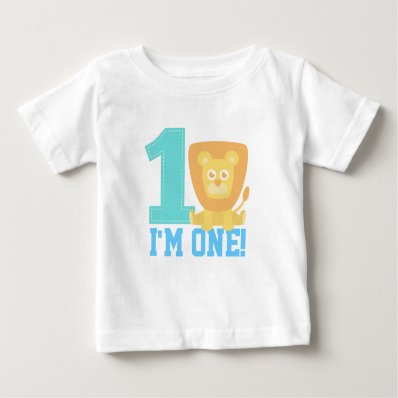 First Birthday, I&#39;m One, Cute Lion Tees