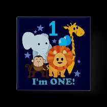 First Birthday Jungle buttons