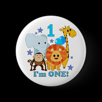 First Birthday Jungle buttons