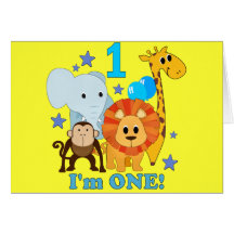 First Birthday Jungle Card