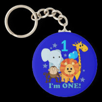 First Birthday Jungle keychains