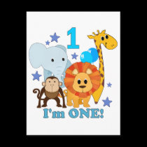 First Birthday Jungle postcards