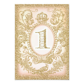 First Birthday Once Upon a Time Princess 5x7 Paper Invitation Card