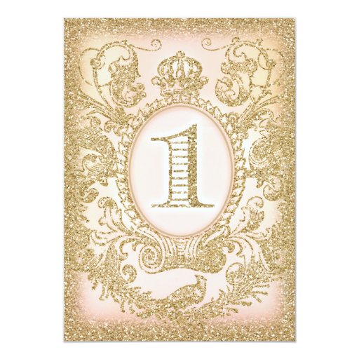 First Birthday Once Upon a Time Princess Invitation (front side)