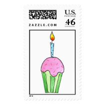 First Birthday Party Cupcake postage by Musicat First Birthday Party Cupcake postage