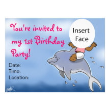 First Birthday Party Girl Invitation 2